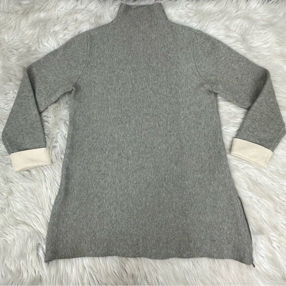 Tahari Women’s Gray Mock Neck 3/4 Sleeve Stretchy Tight Knit Sweater XS/C34 - Picture 8 of 11